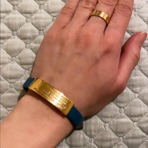 Marc Jacobs blue leather bracelet